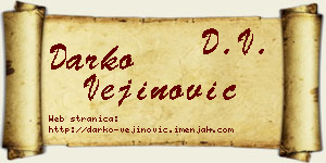 Darko Vejinović vizit kartica